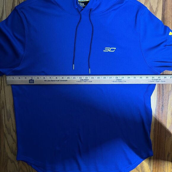 Under Armour Steph Curry SC30 Loose Fit Thermal Blue Basketball Hoodie - Mens XL - Picture 6 of 9
